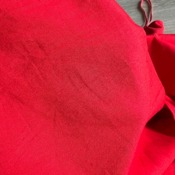 J Crew Mixy Dress Strapless XS Red FLAWS - Picture 16 of 16